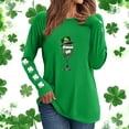 thumbnail image 1 of Xuyuer St. Patrick's Day Sweatshirt Women Shamrock Heart Shirts Irish Gift Crewneck Casual Loose Fit Tops, 1 of 6