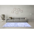 thumbnail image 3 of Ahgly Company Machine Washable Indoor Round Abstract Blue Contemporary Area Rugs, 8' Round, 3 of 4