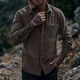 thumbnail image 5 of Men's Button Down Shirts Black Big and Tall Long Sleeve Solid Turndown Collar Casual Button Front Zipper Blouse, 5 of 6