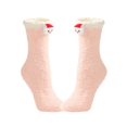 thumbnail image 2 of Kamentoy Women's Christmas Socks Snowman Mid-Calf Socks Women Christmas Crew Socks Thick Fuzzy Plush Socks Soft Warm Winter Sleep Socks, 2 of 5