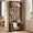 Brown, variant on Finmind Hall Tree with Bench and Shoe Storage, 70.8 inch Tall Freestanding Coat Rack with Shoe Bench for Entryway, Hallway, Mudroom, Black