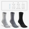 thumbnail image 6 of AONIJIE 3 Pairs Ultra-thin Athletic Coolmax Toe Socks for Men, Moisture Wicking,M, 6 of 7