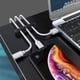 thumbnail image 2 of Paquete de tres clips para sujetar cables (negros, sin incluir cables de datos), clip organizador de cables, organizador adhesivo de silicona para cables de carga USB, cables de mouse y computadoras, 2 of 5