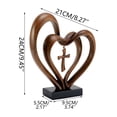 thumbnail image 3 of Entwined Heart Cross Sculpture For Wedding Decor, Symbolic Tabletop Ornament For Ceremony Display And Home Decoration, 3 of 7