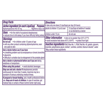 Vicks ZzzQuil Sleep Aid Liquicaps, Diphenhydramine Hcl, Over-the-Counter Medicine, 12 Count