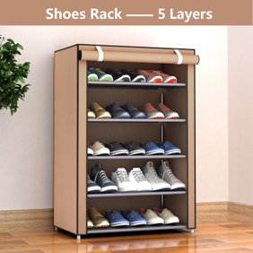 Mainstays 10 Tier Narrow Shoe Rack Powder Coated Black Silver Walmart Com Walmart Com