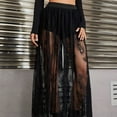 thumbnail image 4 of Women 2 in1 Flowys Meshes Lace Maxi Skirts A Line Long Skirt with Shorts Bottom Festival Raves Clothes Halloween Costume, 4 of 8