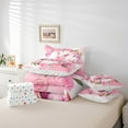 thumbnail image 4 of YST Kids Cartoon Pig Bedding Set, 7-Piece Spring Blossom Comforter Set, Kawaii Piggy Theme, Twin Size, 4 of 4