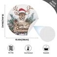 thumbnail image 2 of Ryvnso Christmas Reindeer Round Plate Mats Dining Table Placemat Set of 4 for Holiday Decoration, 2 of 7