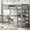 Gray, variant on White Twin Bed | Shelves as Ladder and Storage | Student Bedroom