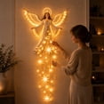 thumbnail image 4 of Angel Blessing Wall Light, Cascading Glowing Star Christmas Angel Wall Lamp, Led Starfall Effect Celestial Angel Figurine for Bedroom Living Room Entryway, Indoor Decoration, 4 of 6