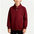 thumbnail image 6 of KyCheLot Boys Girls School Tops Color Block Button Collared Long Sleeve Pullover Uniform Shirt for 3-13 Years, 6 of 6