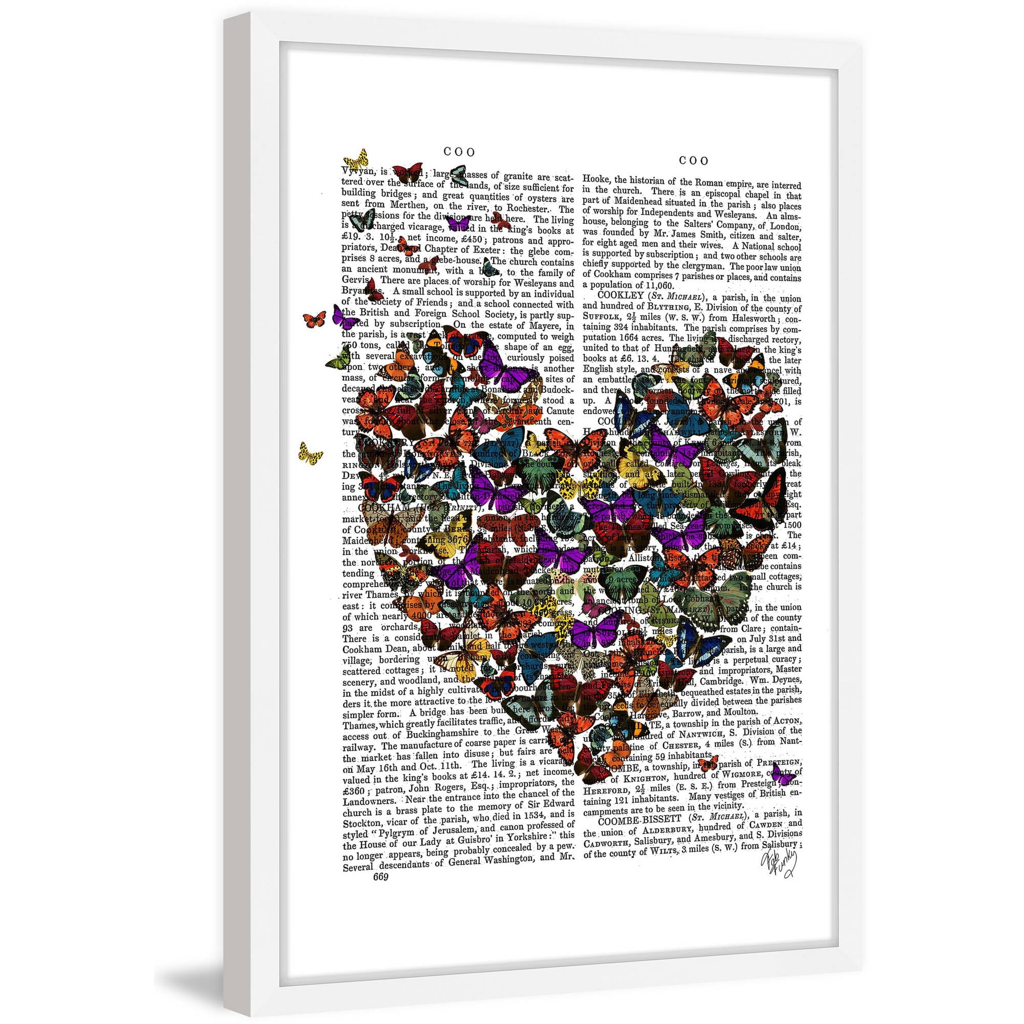 Marmont Hill "Butterfly Heart" Framed Painting Print