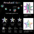 thumbnail image 4 of Sylvtty Iridescent Star Garland Decoration Metallic Holographic Star Streamer Twinkle Star Hanging Bunting Banner Backdrop for Birthday Baby Shower Wedding Decor, 4 of 6