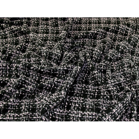 Minerva Tweed Coating Fabric Black - per yard