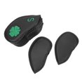 thumbnail image 2 of 10 PCS Golf Club Head Covers Four Leaf Clover Pattern PU Waterproof Delicate Golf Iron Covers Set for Most Clubs Black, 2 of 4