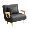 thumbnail image 1 of Sofá cama plegable con almohada, sofá cama, cama para invitados, sofá individual Gris oscuro, 1 of 8