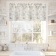 thumbnail image 5 of DriftAway Floral Pencil Sketch Lined Thermal Insulated Window Curtain Valance Rod Pocket 52 Inch 18 Inch Plus 2 Inch Header Linen Gray Soft White 1 Pack, 5 of 8