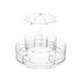thumbnail image 2 of Xubond Storage Bins With Lids 2 Tier Turntable Makeup Organizer Clear Plastic Cosmetic Rack Storage Organizers For Table Pantry Shelf Vanity fabric White Closet Organizers And Storage, 2 of 6