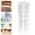 thumbnail image 4 of Vitrina, soporte organizador transparente multiusos a prueba de polvo, caja de almacenamiento organizadora de acrílico cilíndrica apilable para capas, 4 of 8