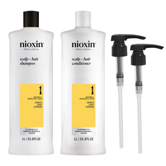 Champú y acondicionador Nioxin System 1 para cabello natural
