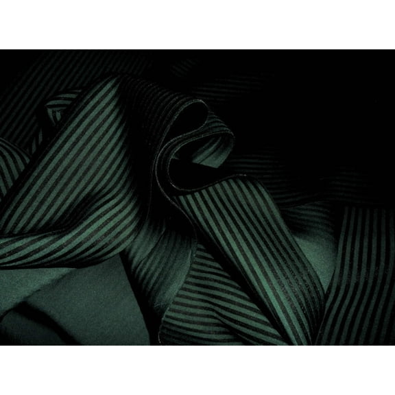 Black x Green neoprene/ striped scuba thick fabric ~ 59quot; wide[7801]