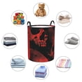 thumbnail image 6 of Fotbe Red And Black Abstract Skull Laundry Basket with Handles, Waterproof Large Laundry Hamper, Wash Bag for Corner Dorm, Rolling Laundry Basket with Handles-Small, 6 of 8