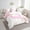 Pink Q, variant on Erosebridal Monogrammed Bedding Sets Twin Size, Pink Rose Bedding Accessories, Initial Letter M Decor, Reversible 7pcs