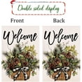 thumbnail image 3 of Christmas Foliages Garden Flag Pinecone Garden Flags 12.5x18 Double Sided Christmas Yard Flag Rustic Burlap Farmhouse Welcome Decorative Flags for Outside Outdoor Lawn Xmas Decoration, 3 of 6