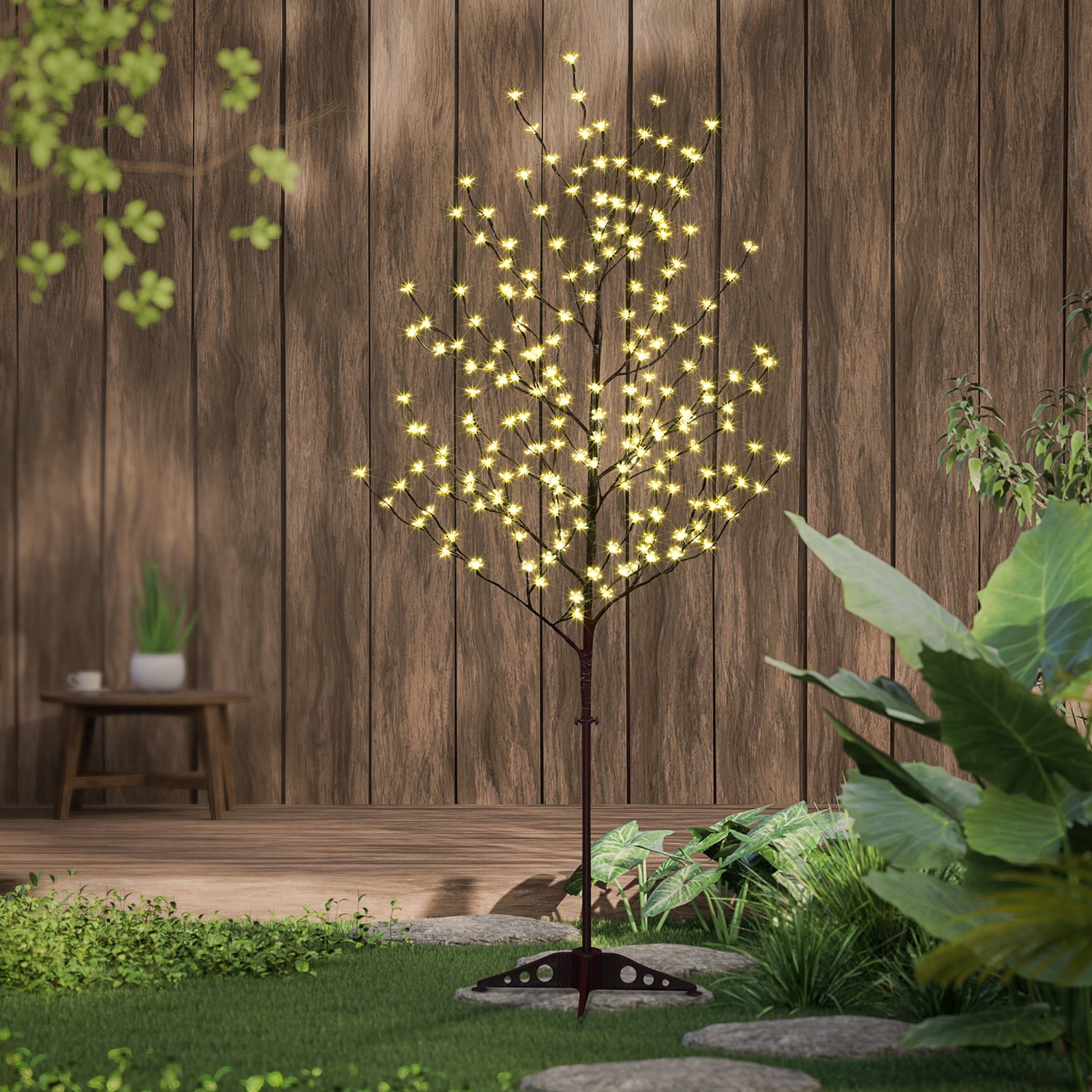 Lightshare 6 Feet Cherry Blossom LED Tree, 208 Warm White