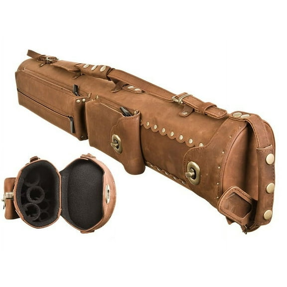 InStroke 3x7 Brown ISB37 Buffalo Pool Cue Hard Case Leather Design
