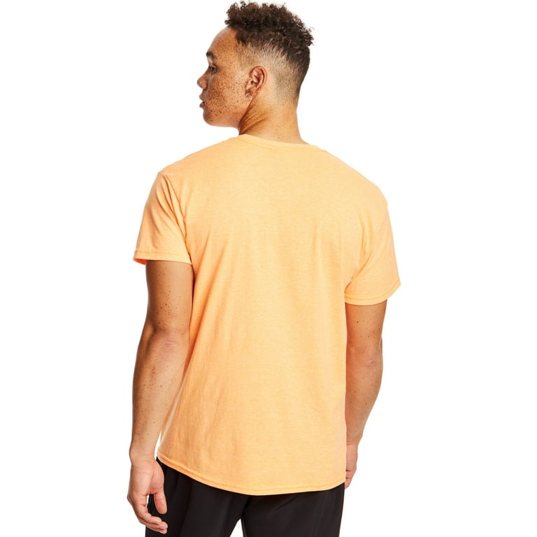 Hanes X-Temp Short-Sleeve Crewneck T-Shirt, 2-Pack Neon Orange