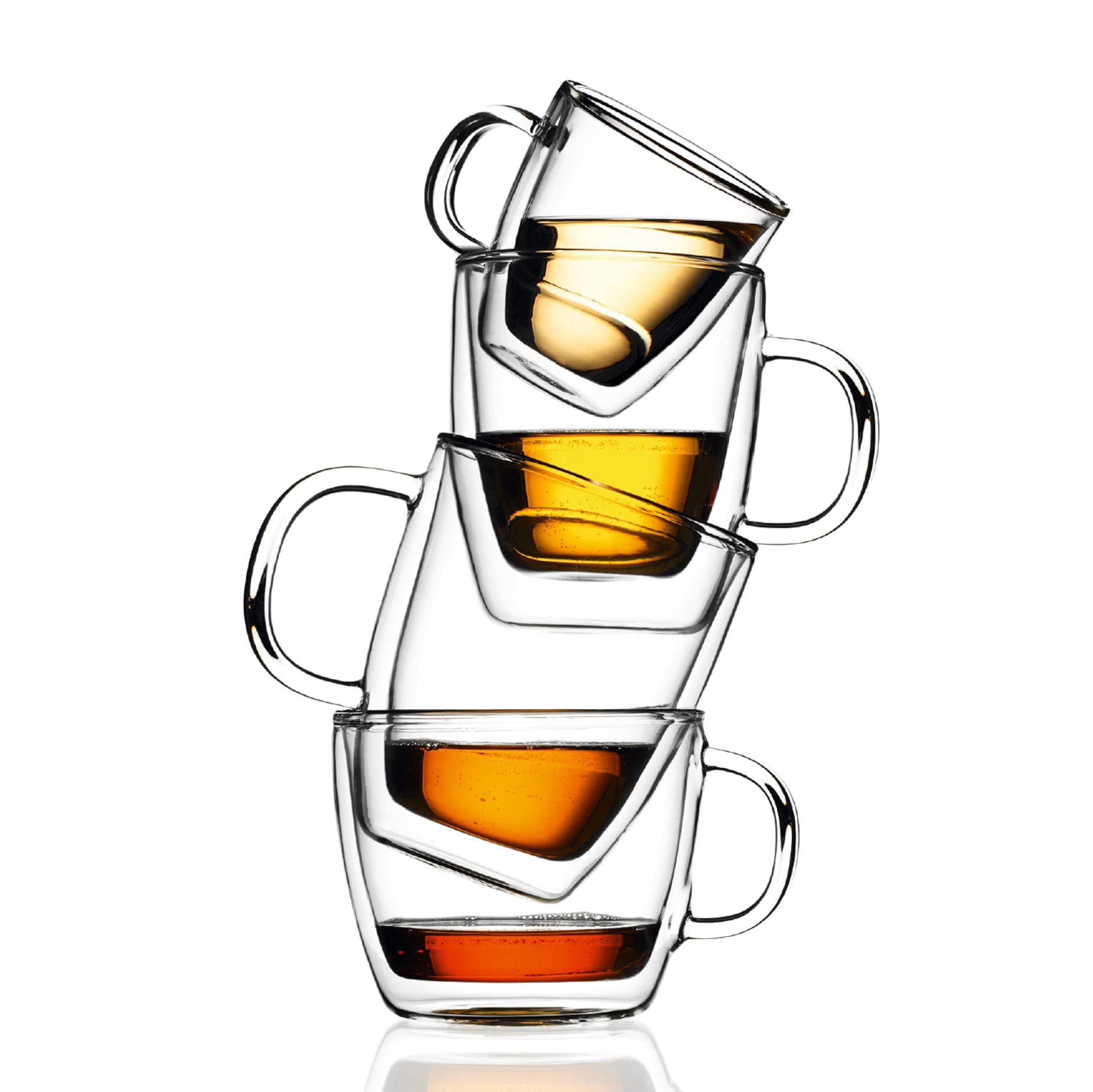 BODUM Bistro 2-Piece Double Wall Espresso Mug, 5 oz, glass