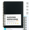 thumbnail image 2 of Password Notebook, Password Keeper Book, Password Books for Seniors, Durable Password Book with Alphabetical Tabs, Address Book, Password Journal, Medium Size, Spiral Bound, 1Pc(Black,5.7x4.2"), 2 of 8