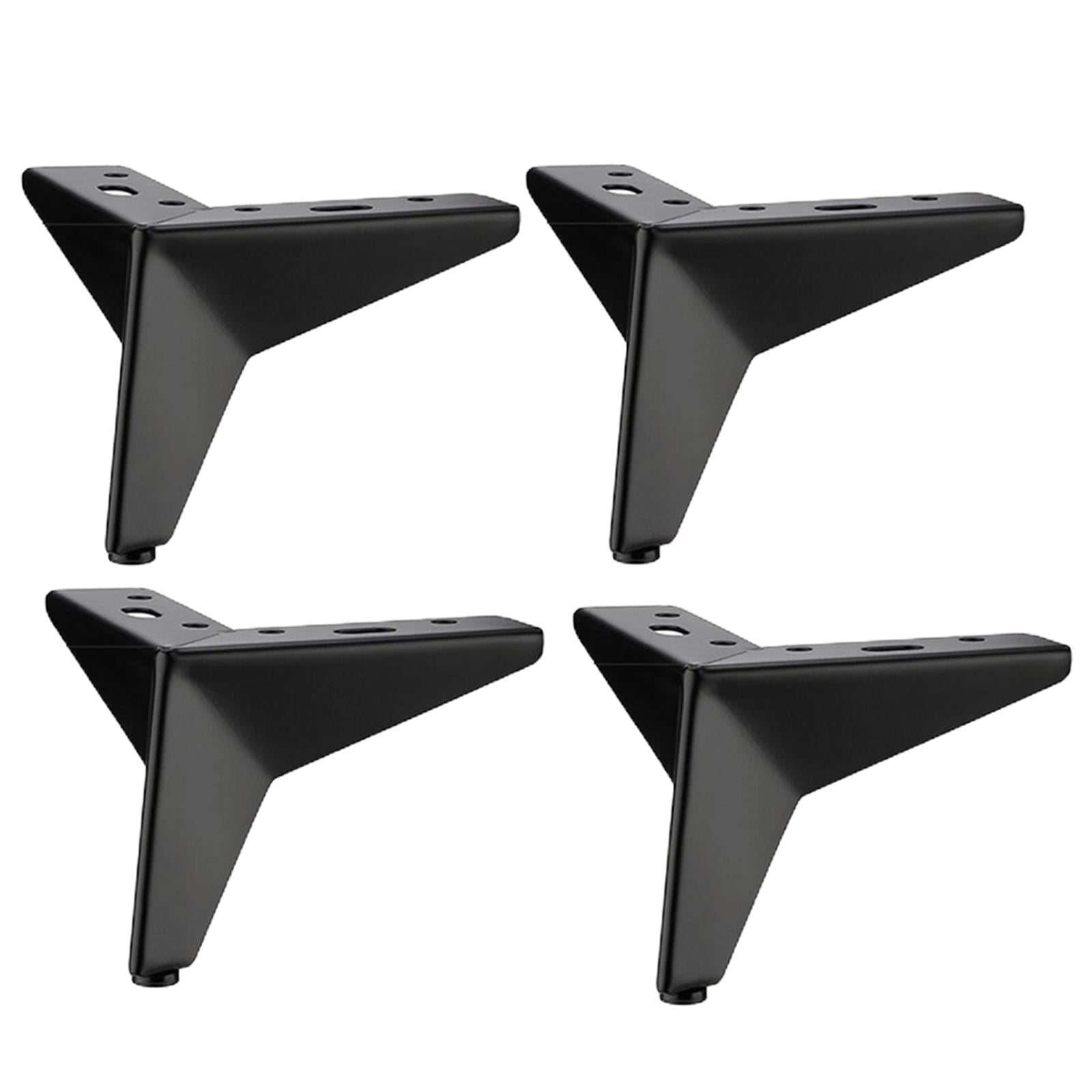 Heavy Duty Triangle Furniture Sofa Legs Replacement Legs for Dresser, Black 10cm