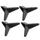 thumbnail image 1 of Juego de 4 patas triangulares de repuesto para muebles, sofás y mesas de centro, de alta resistencia. Negro 10cm, 1 of 9