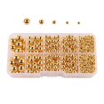 thumbnail image 2 of Cuentas sueltas redondas sin agujeros, accesorios de bricolaje, cuentas sin perforar para sombreros, joyería Dorado, 2 of 9