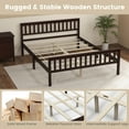 thumbnail image 6 of Gymax Wood Bed Frame Wood Slats Support Platform W/ Headboard &Footboard Queen Size, 6 of 8