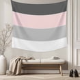 thumbnail image 5 of Pink Grey Striped Large Tapestry for Bedroom Wall Hanging Tapestry, Farmhouse Modern Ceiling Backdrop Tapestries Poster Blanket Wall Decor for Teens Room Living Room Dorm 100" x 59", 5 of 8