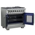 thumbnail image 3 of Forno Capriasca 36-Inch Freestanding French Door Dual Fuel Range, 6 Burners, True Convection Oven, 3 of 15