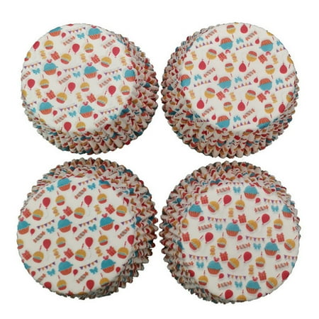 

100 Baking Utensils Cake Base 100 Cake Trays Colorful Printed Muffin Cupcakes