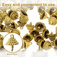 thumbnail image 3 of OULII Creative Caps 150Pcs Set Golden Plastic Christmas Ball Pendant End Caps For, 3 of 8