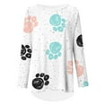thumbnail image 3 of CLOOCL Paw Print Printed Crew Neck T-Shirts Harajuku Women Clothing Plus Size, 3 of 6