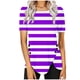 thumbnail image 1 of Blusas de Manga Corta para las Mujeres Botón Impreso Cuello Redondo Top Casual, Blusas para las Mujeres Casual, 1 of 5