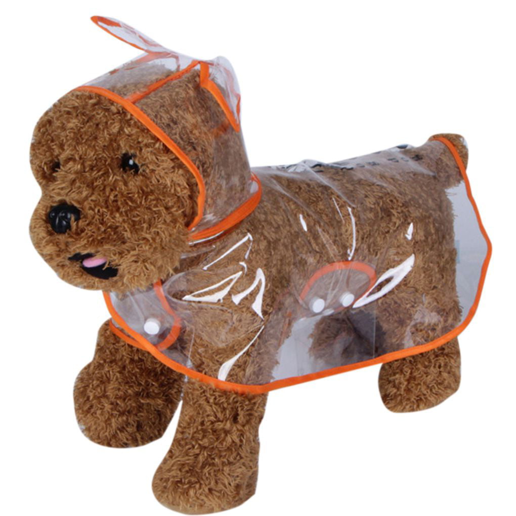 Lovely Puppy Pet Raincoat Transparent Waterproof EVA Rainwear Outdoor ...