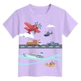 thumbnail image 4 of Ulanda Toddler T Shirts Summer Tshirts Boys Girls Short Sleeve Tee Tops Casual Graphic Clothes Crew Neck Shirts (Purple, 3-4 Years), 4 of 4