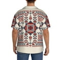 thumbnail image 3 of Honeii Fashion Tatreez1 for Men's Short-Sleeved Button-Up Collared Shirt Featuring A Pocket, Perfect for Beach Vacations, And Travel Adventures.-3X-Large, 3 of 5