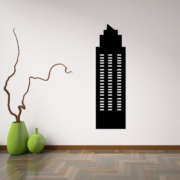 Pointed Tall Building Decal 36 Inches
