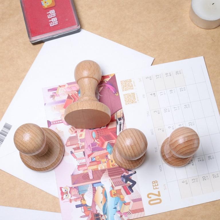 Custom Personalized Rubber Stamp - Design Your Own Logo, Address, Name | Wood Handle Resin Stamp With Gift Box