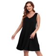 thumbnail image 2 of Vestido sin mangas holgado con cuello en V, casual, de Sundress BELAROI, negro, 2 of 6